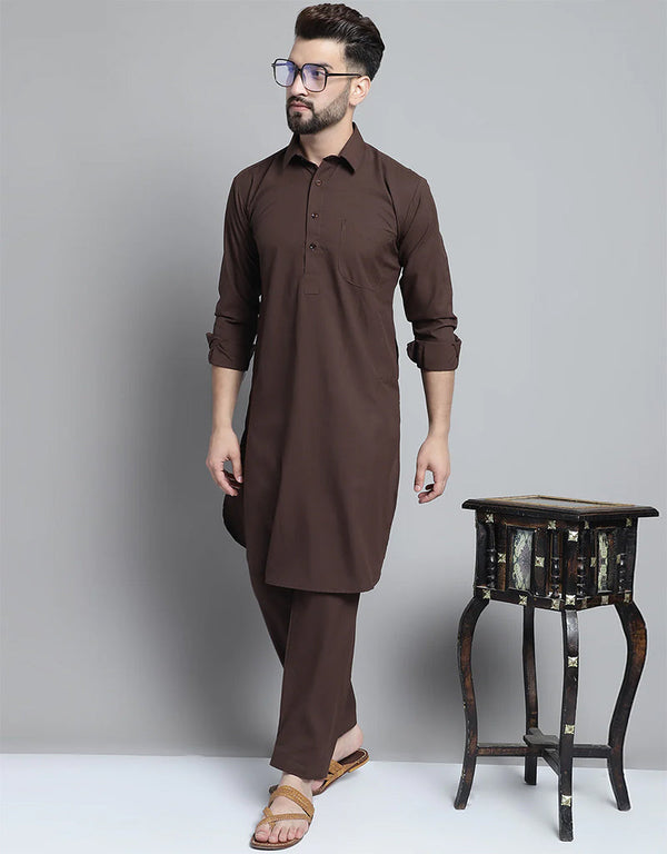 Coffee Brown Kurta Cotton Payjama