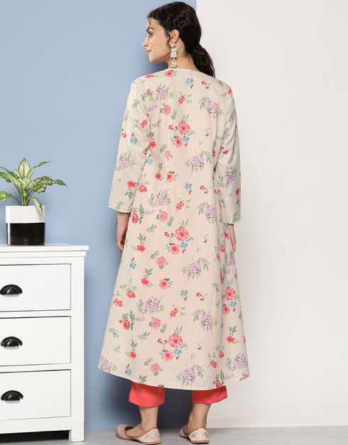 Pink Crepe Suit Pant Women