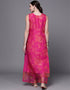 Pink Organza Straight Palazzo Closure View