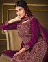 Purple Pant style Suit 2 Tone Georgette Salwar Kameez in Sequins Cording Embroidery & Lace Work Closure View Embroidery
