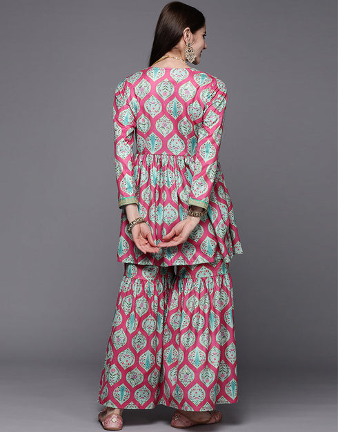 Rani Velvet Suit Sharara Closure View