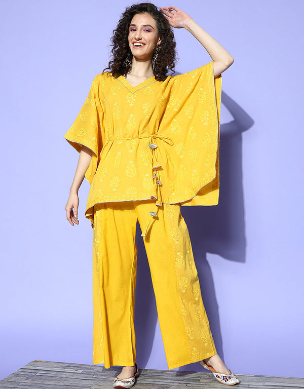 Mustard Pure Cotton Salwar Kameez Pant