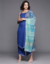 Royal Blue Pure Cotton Straight Palazzo