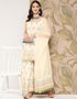 Off White Crepe Suit Sharara