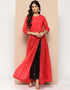 Red Organza Salwar Suit Palazzo
