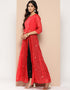 Red Organza Salwar Suit Palazzo Women