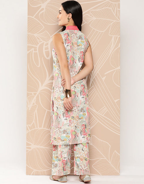 Multi Crepe Straight Palazzo Closure View