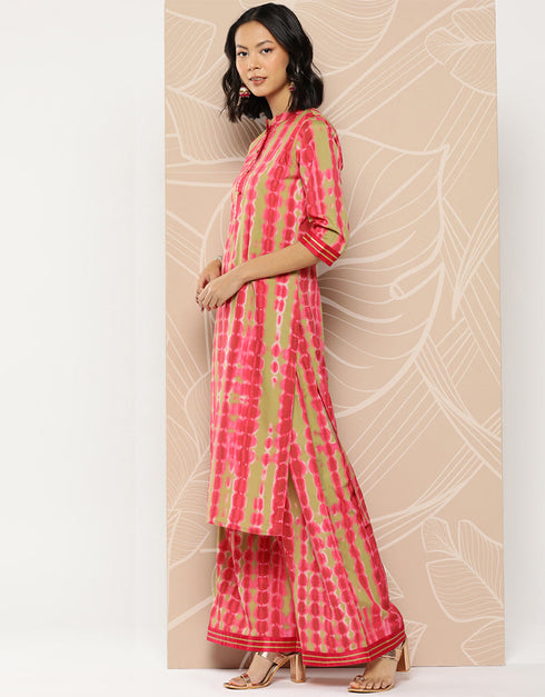 Pink Crepe Straight Palazzo Women