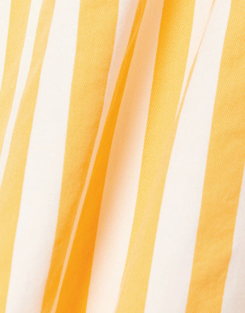 Designer Party Wear Maxi Dress Yellow Rayon Blend Maxi Dress Side View