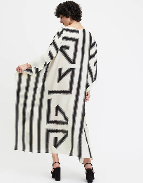 Black & White French Moss Kaftan