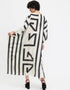 Black & White French Moss Kaftan