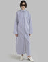 Designer Party Wear Maxi Dress Blue Rayon Blend Maxi Dress Back View