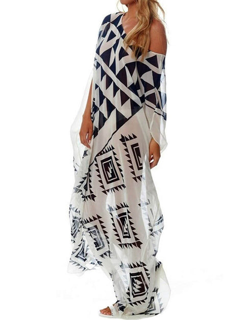Black And White Fancy Georgette Kaftan African Kaftans