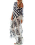 Black And White Fancy Georgette Kaftan African Kaftans