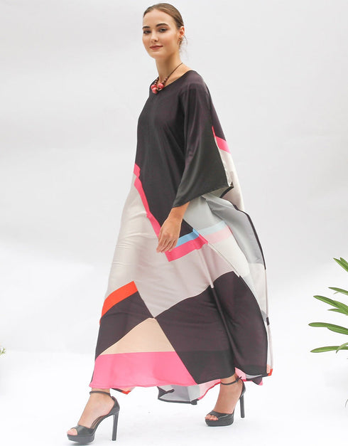 Black Free From Chest With Length 56 Inch pretty Kaftan