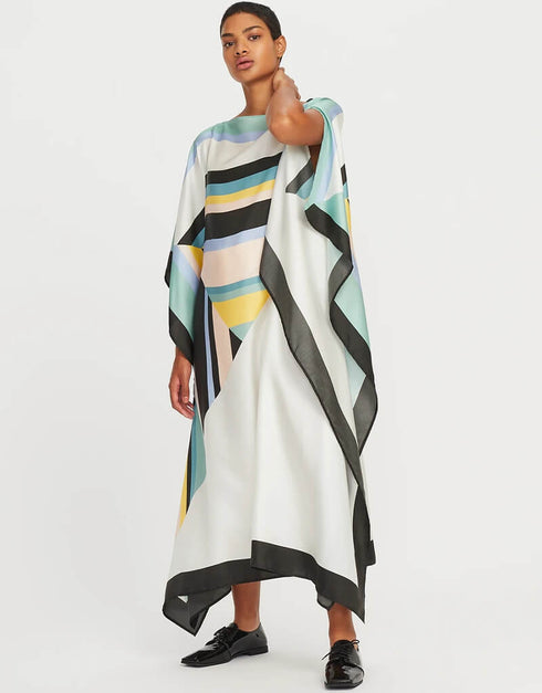 White Latest Soft Silk Crepe Kaftan pretty Kaftan