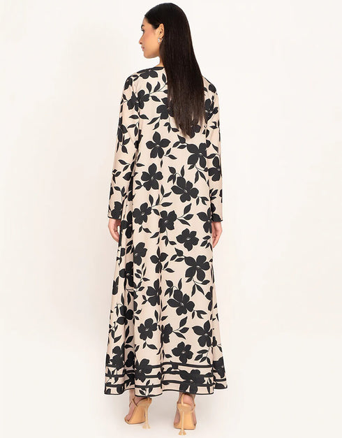 Misty Rose Kurti + Black Inner womens kaftan