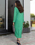 Sea Green Latest Printed Maxi Dress designer kaftan