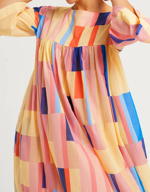 Multi Poly Rayon Cotton Kaftan Back View