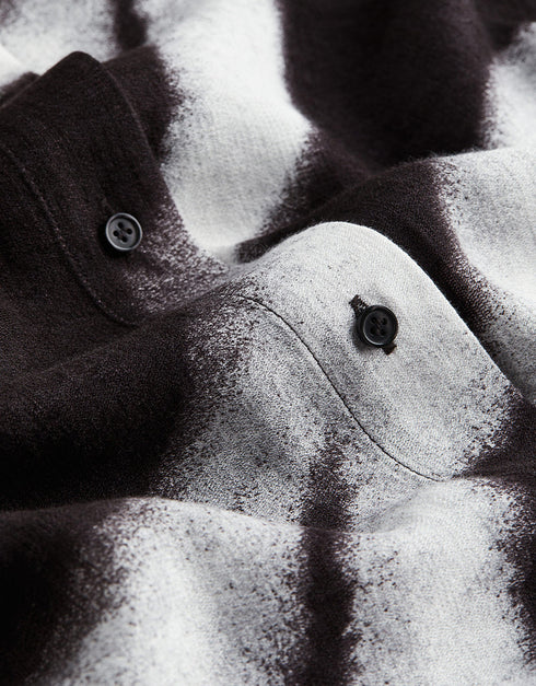 Trendy Designer Party Wear Beautiful Oversized Shirt Dress Black And White Korean Bsy Dress Side View