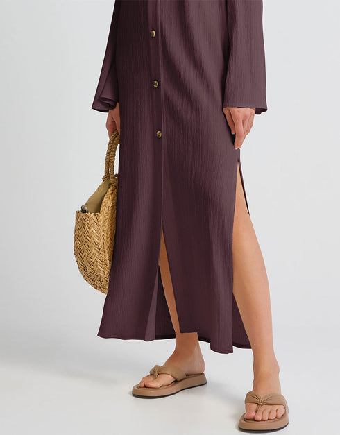 Salmon Heavy Designer Heavy Fency Maxi Dress Back View