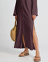 Salmon Heavy Designer Heavy Fency Maxi Dress Back View
