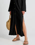 Black Heavy Designer Heavy Fency Maxi Dress Back View