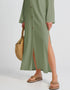 Mint Heavy Designer Heavy Fency Maxi Dress Back View