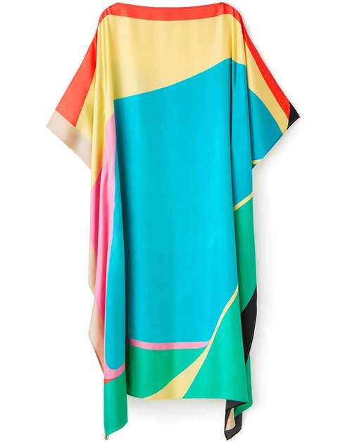 Sky Blue Latest Soft Silk Crepe Kaftan designer kaftan