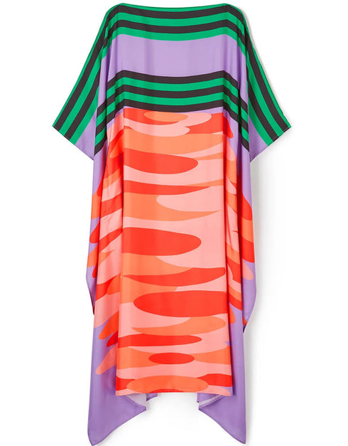 Red Latest Soft Silk Crepe Kaftan casual kaftan