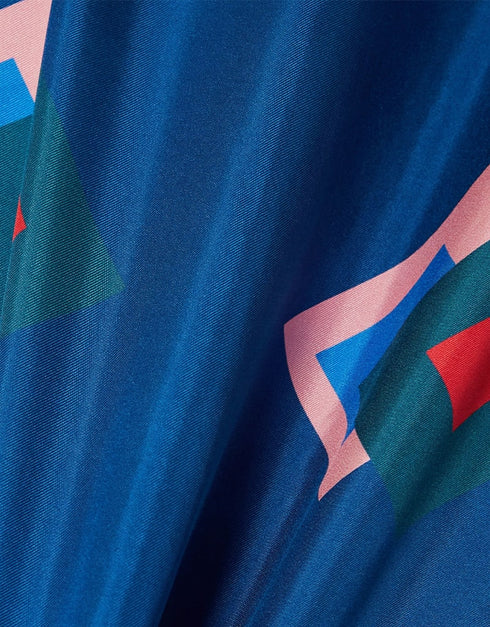 Blue Soft Satin Silk Kaftan maxi kaftan