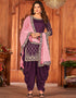 Purple Art Silk Patiyala Suit