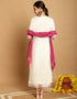 elegant off white rayon trendy designer top bottom dupatta set collection with off white rayon va-384-5074 Close-up View