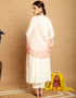 modern off white rayon trendy designer top bottom dupatta set collection with off white rayon va-384-5077 Close-up View