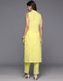 fashionable yellow pure cotton top bottom set with yellow pure cotton va-385-5087 Side View