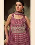 Light Maroon Georgette Pant Anarkali Closure View