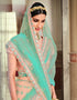 Pink Lehenga style Suits Handloom Silk Salwar Kameez in Heavy Embroidery, Stone & Lace Work Closure View Embroidery