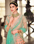 Pink Lehenga style Suits Handloom Silk Salwar Kameez in Heavy Embroidery, Stone & Lace Work Closure View