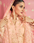 Light Peach Anarkali style Anarkali Semi-Stitched Suits Salwar Kameez in Embroidery, Sequins & Lace Work Closure View