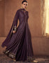 Purple Lehenga style Suit Semi-Stitched Suits Salwar Kameez in Heavy Embroidery, Sequins & Lace Work Closure View