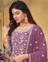 Dusty Pink Palazzo style Salwar Suit Designer Salwar Suit Salwar Kameez in Embroidery, Sequins & Lace Work Closure View