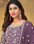 Dusty Purple Palazzo style Salwar Suit Designer Salwar Suit Salwar Kameez in Embroidery, Sequins & Lace Work Closure View