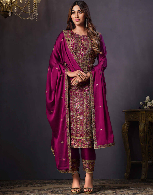 Velvet 2 Tone Catonic Georgette Pant Straight