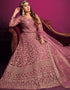 Tulip Pink Net Pant Anarkali Salwar Kameez