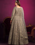 Pine Cone Net Pant Anarkali Back View