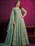 Summer Green Net Pant Anarkali