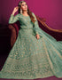 Summer Green Net Pant Anarkali Salwar Kameez