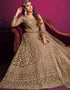 Light Taupe Net Pant Anarkali Salwar Kameez