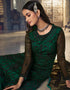 Green Anarkali style Anarkali Semi-Stitched Suits Salwar Kameez in Cording Embroidery, Sequins & Lace Work Closure View Embroidery