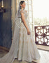Grey Anarkali style Anarkali Semi-Stitched Suits Salwar Kameez in Cording Embroidery, Sequins & Lace Work Closure View